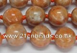 CCA454 15.5 inches 12mm round orange calcite gemstone beads