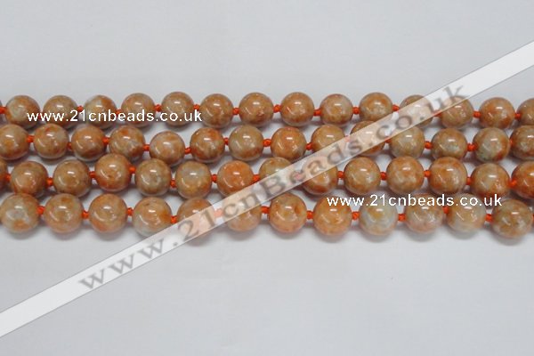 CCA454 15.5 inches 12mm round orange calcite gemstone beads