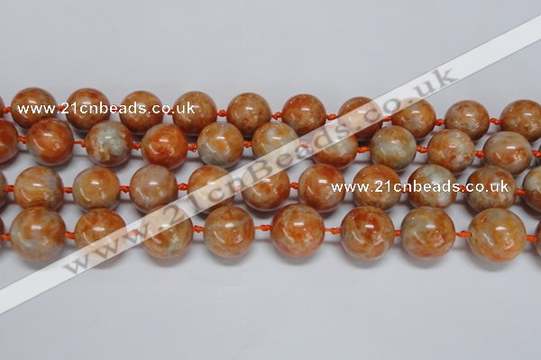 CCA456 15.5 inches 16mm round orange calcite gemstone beads