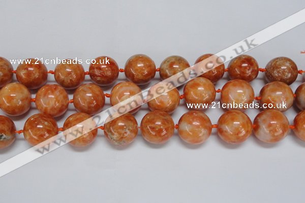 CCA458 15.5 inches 20mm round orange calcite gemstone beads