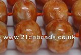 CCA461 15.5 inches 15*20mm rondelle orange calcite gemstone beads