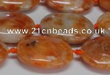 CCA483 15.5 inches 15*20mm oval orange calcite gemstone beads