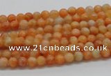 CCA50 15.5 inches 4mm round orange calcite gemstone beads wholesale