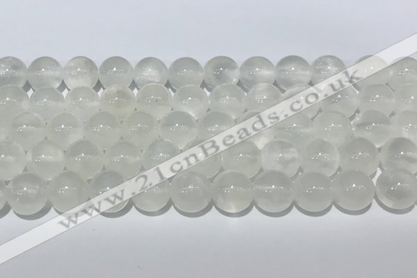 CCA512 15.5 inches 10mm round white calcite gemstone beads