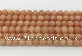 CCA515 15.5 inches 8mm round peach calcite gemstone beads