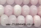 CCA535 15 inches 6*8mm rondelle pink calcite beads