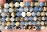 CCA562 15 inches 8mm round blue calcite beads wholesale