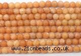 CCA570 15 inches 6mm round peach calcite gemstone beads