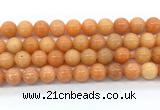 CCA573 15 inches 12mm round peach calcite gemstone beads