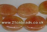 CCA66 15.5 inches 18*25mm oval orange calcite gemstone beads