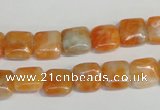 CCA71 15.5 inches 10*10mm square orange calcite gemstone beads