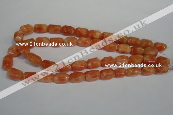 CCA76 15.5 inches 13*18mm faceted nuggets orange calcite gemstone beads