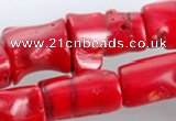 CCB06 15.5 inches 15*20mm irregular red coral beads Wholesale