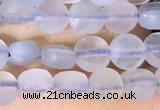 CCB1032 15 inches 4mm faceted coin aquamarine beads