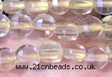 CCB1039 15 inches 4mm faceted coin citrine beads