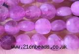 CCB1043 15 inches 4mm faceted coin tourmaline beads