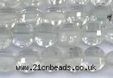 CCB1130 15 inches 4mm faceted coin gemstone beads