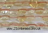 CCB1139 15 inches 4mm faceted coin citrine beads