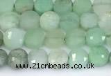 CCB1150 15 inches 4mm faceted coin Australia chrysoprase beads