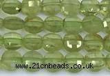 CCB1153 15 inches 4mm faceted coin peridot beads