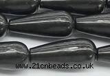 CCB1205 15 inches 8*20mm teardrop shungite beads