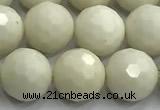CCB1212 15 inches 10mm faceted round ivory jasper beads