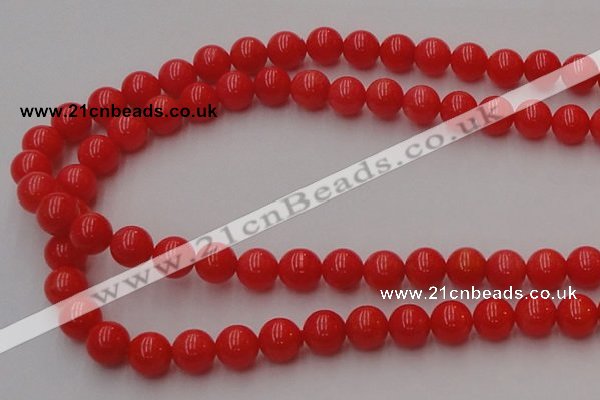 CCB126 15.5 inches 8mm round red coral beads strand wholesale