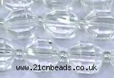 CCB1260 15 inches 9*10mm faceted white crystal beads