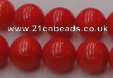 CCB127 15.5 inches 9mm round red coral beads strand wholesale