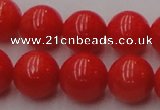 CCB127 15.5 inches 9mm round red coral beads strand wholesale