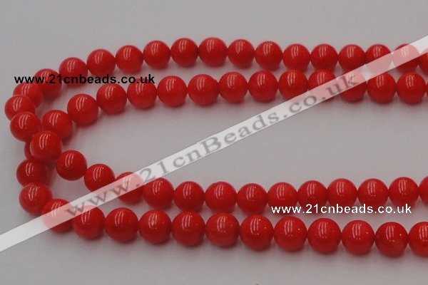 CCB127 15.5 inches 9mm round red coral beads strand wholesale