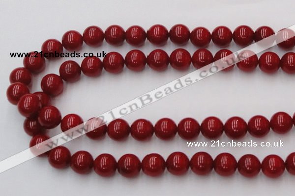 CCB128 15.5 inches 10mm round red coral beads strand wholesale