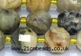 CCB1288 15 inches 9mm - 10mm faceted crazy lace agate beads