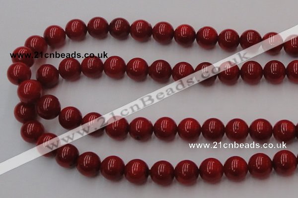 CCB129 15.5 inches 11mm round red coral beads strand wholesale