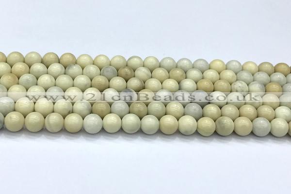 CCB1296 15 inches 8mm round ivory jasper beads
