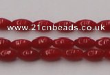 CCB130 15.5 inches 3*6mm rice red coral beads strand wholesale