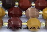 CCB1302 15 inches 7mm - 8mm faceted mookaite beads