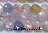 CCB1322 15 inches 6mm faceted coin morganite gemstone beads