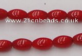 CCB133 15.5 inches 5*7mm rice red coral beads strand wholesale