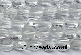 CCB1365 15 inches 4mm faceted coin white crystal beads