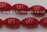 CCB138 15.5 inches 7*11mm rice red coral beads strand wholesale