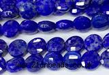 CCB1382 15 inches 4mm faceted coin lapis lazuli beads