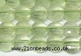 CCB1403 15 inches 6mm faceted coin prehnite beads