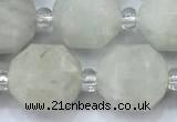 CCB1452 15 inches 9mm - 10mm faceted white moonstone beads