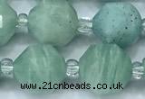 CCB1458 15 inches 9mm - 10mm faceted amazonite beads