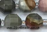 CCB1465 15 inches 9mm - 10mm faceted American picture beads