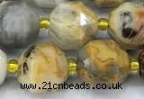 CCB1470 15 inches 9mm - 10mm faceted crazy lace agate beads