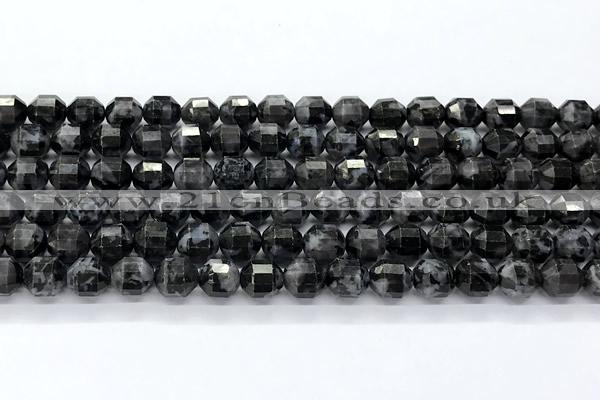 CCB1509 15 inches 7mm - 8mm faceted black labradorite beads