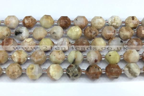 CCB1512 15 inches 9mm - 10mm faceted gemstone beads