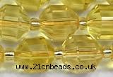 CCB1521 15 inches 8mm - 9mm faceted citrine gemstone beads